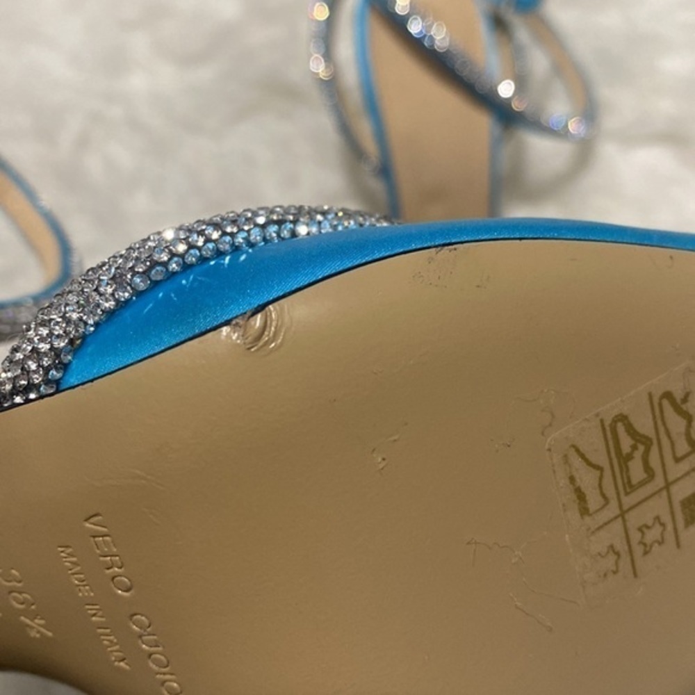 Mach & Mach Heart crystal embellished satin pumps size 36.5EU - Picture 12 of 15